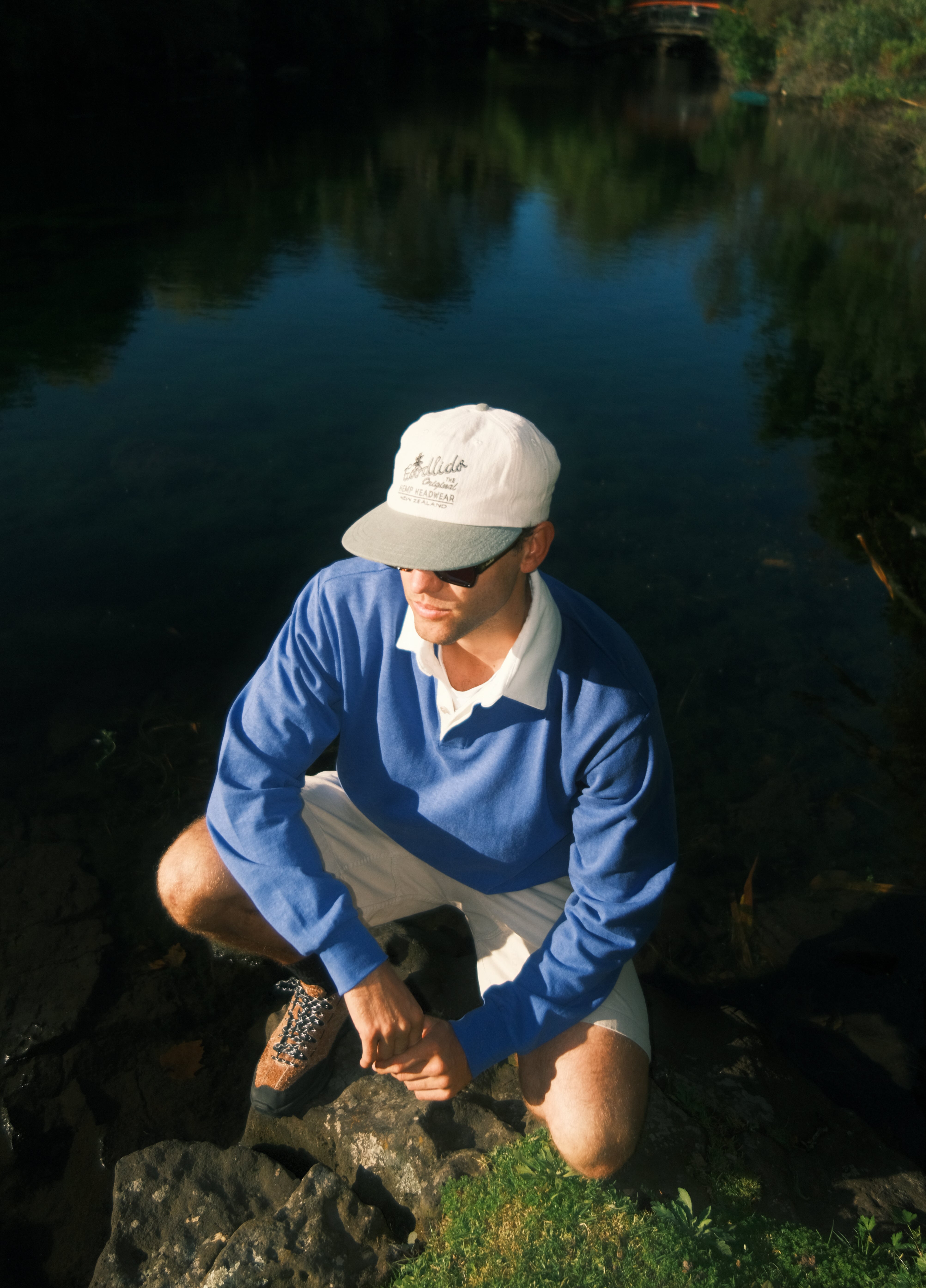 Classic Circle Brim - Cream/Washed Green